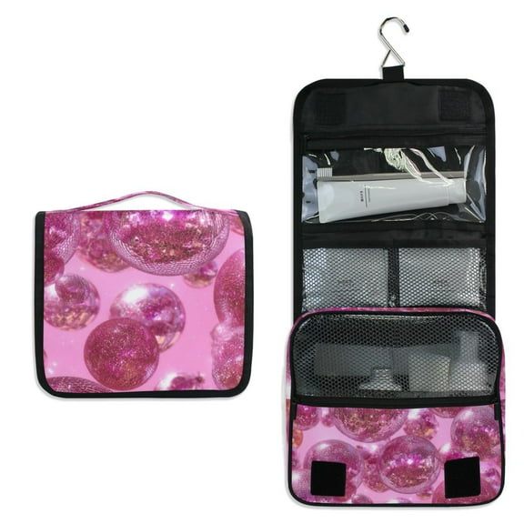 Travel Hanging Toiletry Bag Home Cosmetic Organizer Makeup Bag Disco Balls