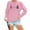 Pink, variant on Fiaer Merry Christmas Sweatshirts for Women Shine Xmas Tree Graphic Crew Neck Plus Size Pullover Baggy Long Sleeve Tops Pink XL