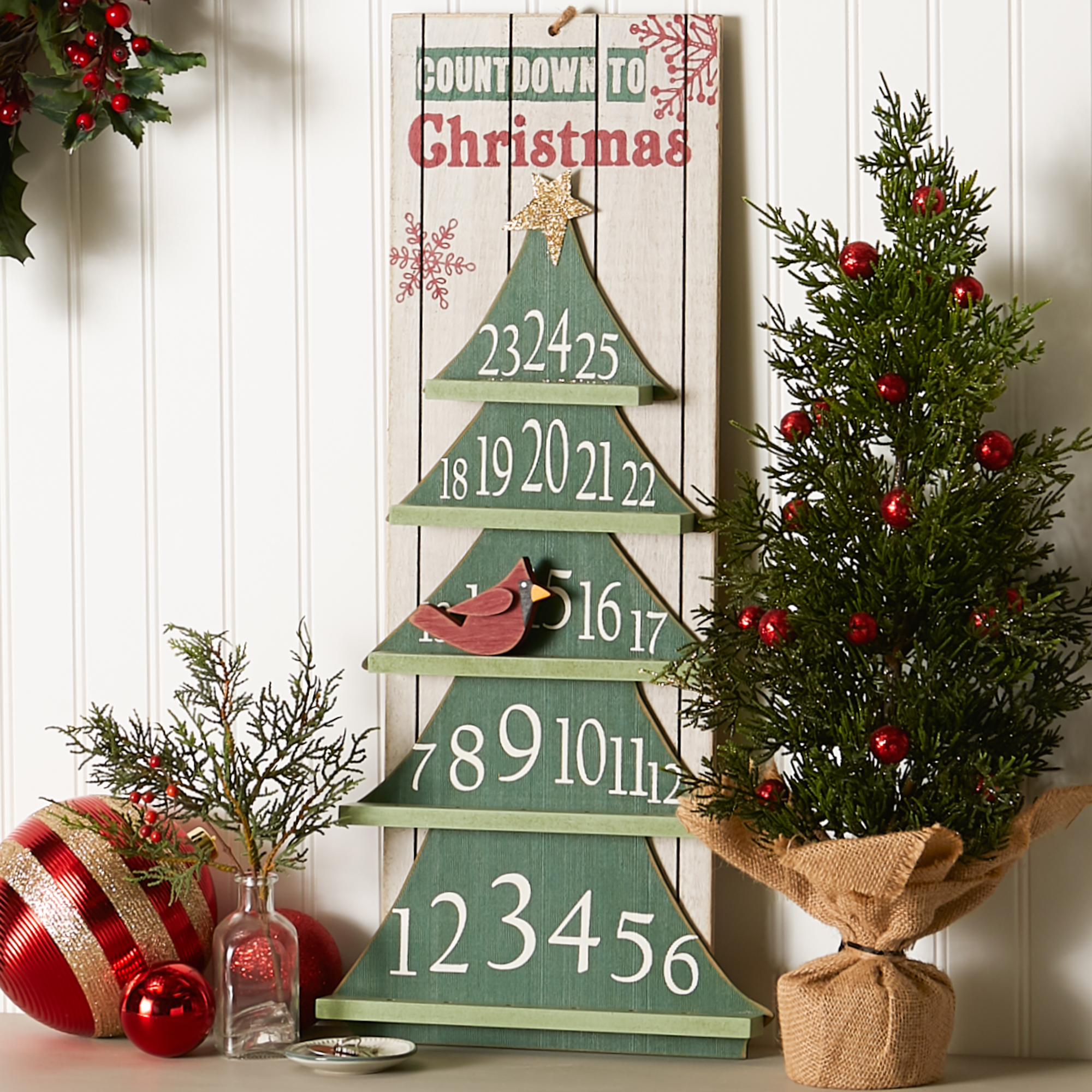 Countdown To Christmas Tree Calendar Wall Sign - image 2 of 3