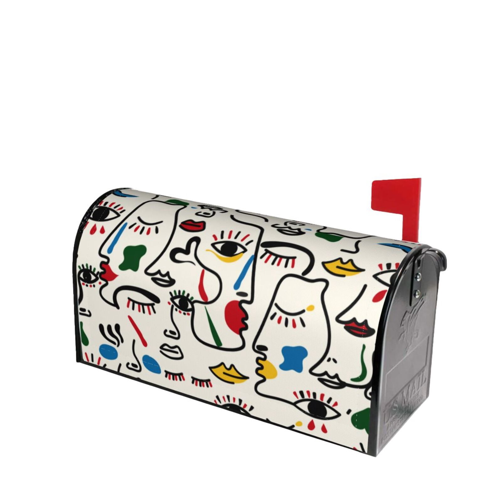 Xecao Aabstract Eyes for Mailbox Cover with Magnetic Strips, Waterproof and Sunscreen, Adds a Decorative Touch to Your Garden Yard.
