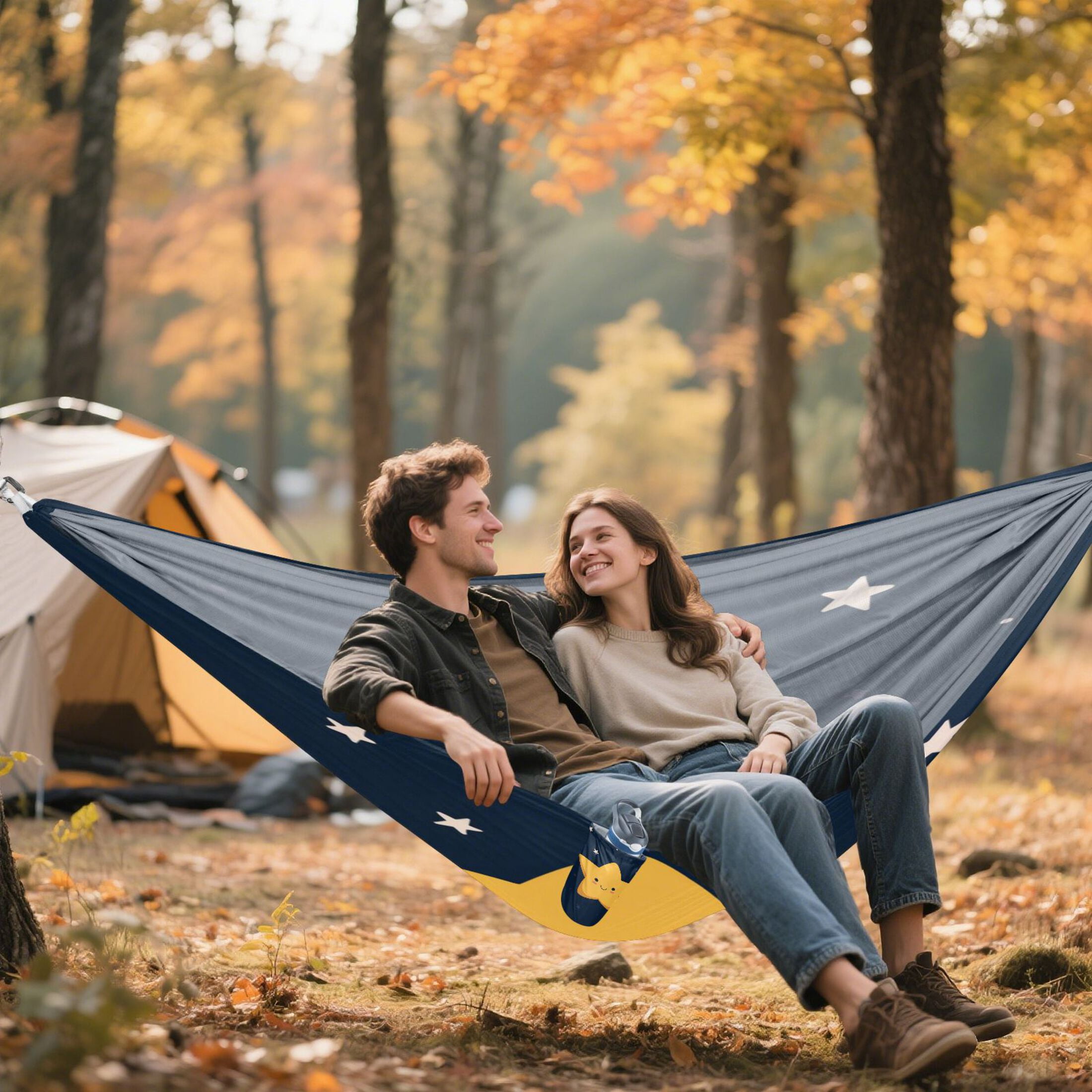 Hammock Camping Hammock Nylon Portable Hammock Travel Camping Hammock Bright Glowing Stars Art