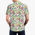 thumbnail image 3 of Balery Vector Mexican Otomi Style Bright Printed Men’s Short Sleeve Polo Shirt, Midweight Men's Shirt,Golf Polo shirts -Large, 3 of 8