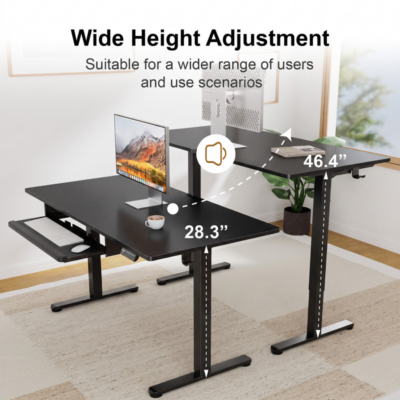 CHITOOMA 48" Electric Standing Desk with Keyboard Tray photo 4