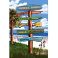 thumbnail image 1 of Honoka'a, Hawaii, Destination Signpost (12x18 Wall Art Poster, Room Decor), 1 of 3