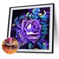 thumbnail image 2 of Wdftyju Kit de pintura de rosa púrpura de mosaico DIY de diamante redondo de taladro completo dibujo de diamantes de imitación Wdftyju 5kj9gl0uh1ah8yj3, 2 of 9