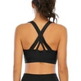 thumbnail image 5 of FUTATA Women's High Impact Sports Bras Longline Padded Yoga Bras Crop Tops Criss Cross Back Push Up Bras For Running Active Gym Workout Fitness, 5 of 6