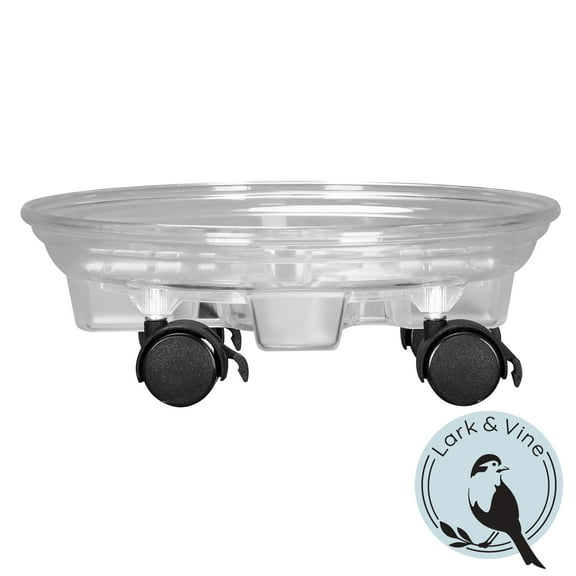 Lark & Vine 12" x 12" x 2.9" Translucent Resin Plant Caddy
