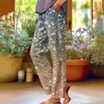 thumbnail image 2 of HEILAU Independence Day Pants for Women 4th Of July Wide Leg Patriotic Elastic Waist Red White And Blue With Pockets Linen Pants, 2 of 5