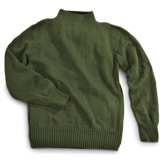 Sweater, OD, GOB G.I. 100% Wool, size L