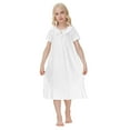 thumbnail image 1 of Pyjama Bébé Robe de Nuit Été Princesse Pure Fine Manches Courtes Dentelle Robe de Maison Vêtements de Nuit Filles Blanc 9-10 Ans, 1 of 3