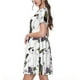 thumbnail image 2 of Balery Wine Bottles And Grapes Vestidos sueltos de manga corta para mujer, vestidos de verano 2025, vestidos casuales de corte A con vuelo., 2 of 6