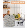 thumbnail image 4 of Rustic Blue Leaves Stand Mixer Dust Cover with Storage Pocket & Handles, Farmhouse Botanical Beige Fits All Tilt Head & Bowl Lift Kitchen Appliance Cover Organizer Bag Accessories, 4.5-5 Quart, 4 of 6