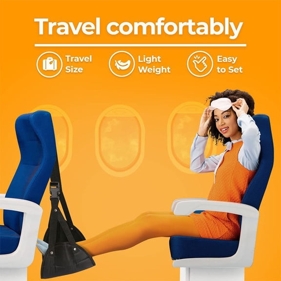 Travel Accessories Portable Simple Travel Airplane Footrest Adjustable Travel Harness Lightweight Hammock Footrest