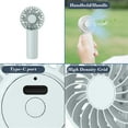 thumbnail image 5 of Matoen Mini Handheld Fan, Portable Cooling Fan, Quiet 3 Speed, USB Rechargeable Desk Fan, Small Folding Electric Fan for Travel Outdoor Home Office Makeup, 5 of 6