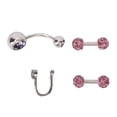 thumbnail image 4 of Joyería para perforación de lengua, conjunto de joyas para perforación, joyería para perforación de cartílago inoxidable, joyería para perforación de acero inoxidable, confiable y duradera, 4 of 5