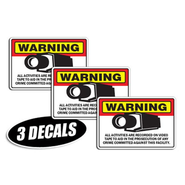 SECURITY VIDEO SURVEILLANCE CCTV SPY COVERT CAM CCD CAMERAS WARNING STICKERS LOT 