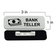 thumbnail image 3 of Bank Teller 1 x 3" Name Tag/Badge, Brushed Gold, (3 Pack), 3 of 3