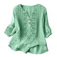 thumbnail image 4 of Womens linen 2 Piece Outfits Matching Linen Sets Women Clothing Womens Spring Outfits Linen Beach Set Dressy Casual Sets Trouser Pants Suits Cotton Gauze Loungewear Sets Beach Travel Set, 4 of 8