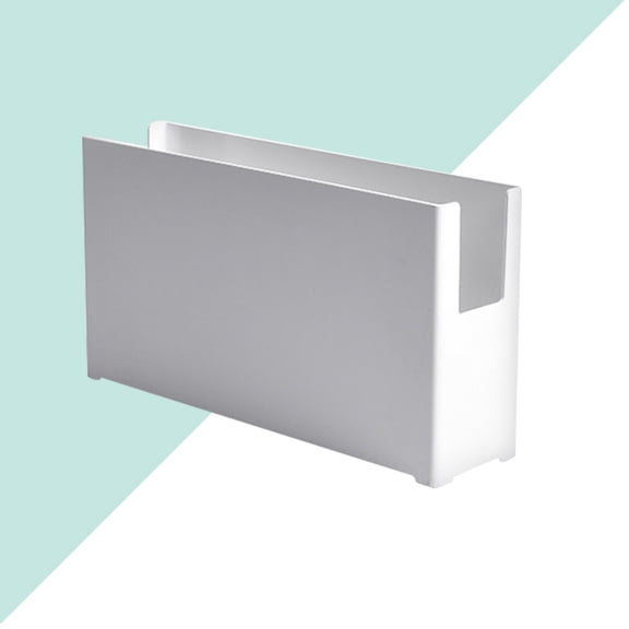 Multi-purpose Desktop Storage Box Superposition Storage Box Office Organizing Box Plastic Storage Container Narrow Large Style White