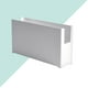thumbnail image 3 of GOOHOCHY Caja de almacenamiento multiusos para escritorio, superposición, organizador de oficina, contenedor de plástico, estrecho, grande, color blanco, 3 of 8