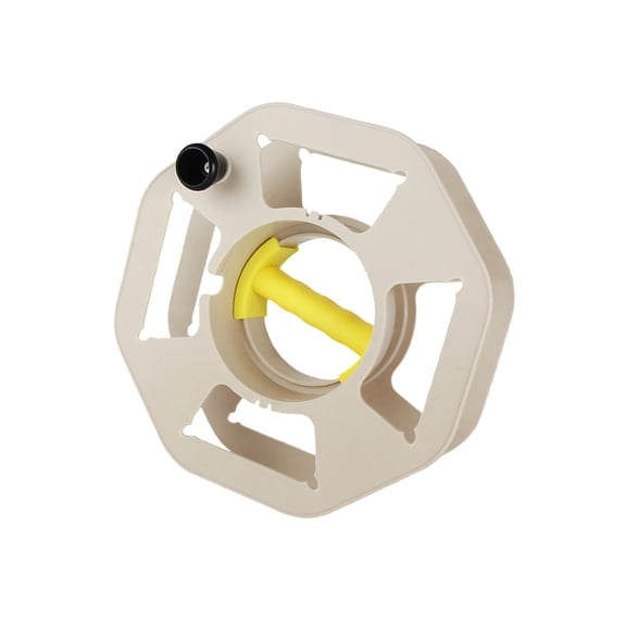 Small Simple Carry Small Cord Reel with Build In Outlet Slot & Quick Wind Handle Strong for Efficient Cable Managements