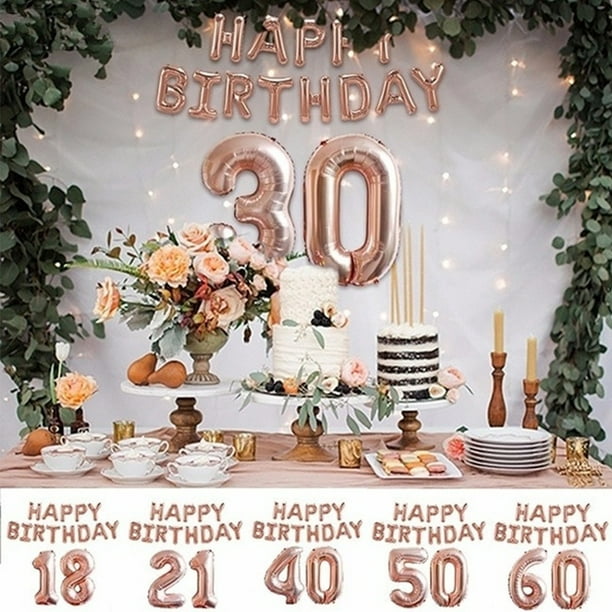 inhoud salade mate 21/30/40/50th Birthday Balloon Number Party Balloons for Birthday  Party,Foil Mylar Big Number Balloons for Anniversary Supplies Decorations  (Rose Gold ) By ZIAERKOR - Walmart.com