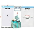 thumbnail image 5 of 16 Pack Combo: 8 Large Space Saver Vacuum Bags + 8 Travel Roll-Up Bags for Wardrobes & Closets, 5 of 9