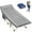GREY, variant on Hersunpl 28" Camping Cot Folding Portable Outdoor Bed Heavy Duty Cot w/ Mattress & Carry Bag 600 lbs Capacity for Adults Grey