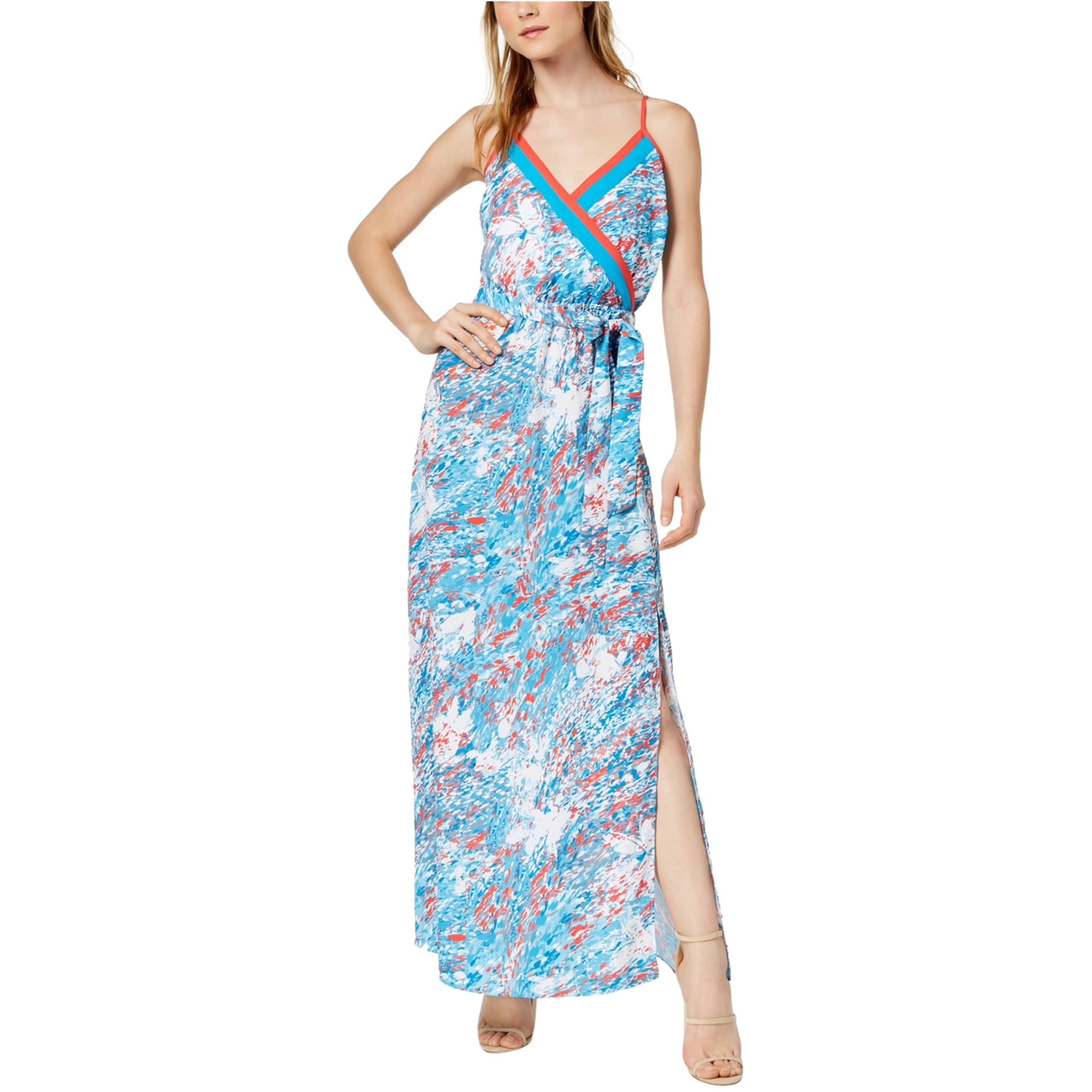 Bar III Bar Iii Womens Printed ALine Maxi Dress