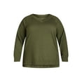 thumbnail image 4 of Terra & Sky Women's Plus Size Sweatshirt with Long Sleeves, Sizes 0X-4X, 4 of 4