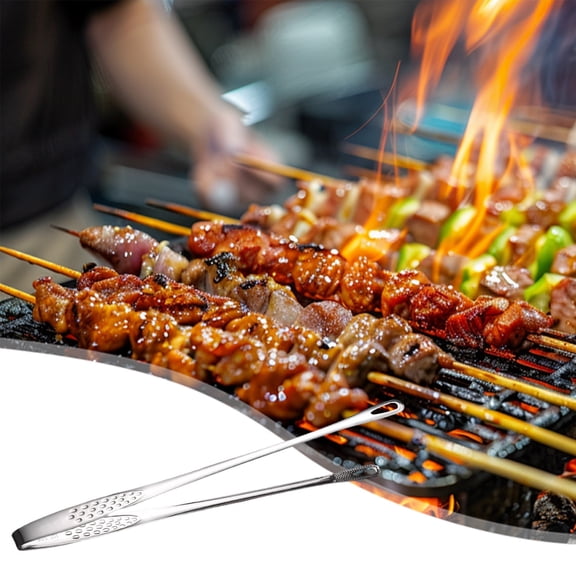 Universal Stainless Steel Tongs, All-Purpose Food Clip, Grill Safe Locking Design, Ergonomic Handle, High Temperature Resistant, Catering Serving Utensils, Salad Bakery Tool