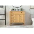 thumbnail image 6 of Elegant Decor Park Avenue 36" Aluminum MDF Single Bathroom Vanity in Driftwood, 6 of 7