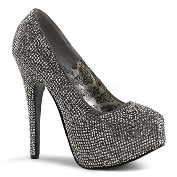 

TEEZE-06R 5 3/4 Heel 1 3/4 Hidden Rhinestone Pump Shoes