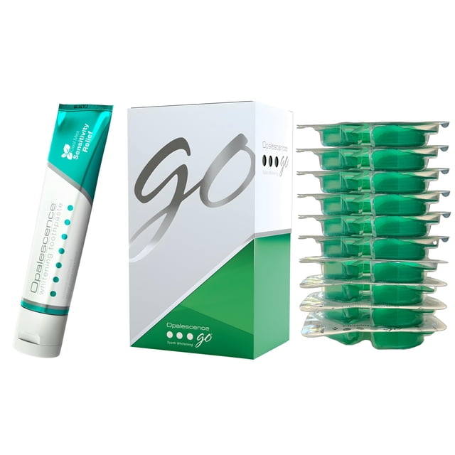 Paquete de blanqueamiento dental Opalescence Go 15% con pasta de dientes