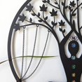 thumbnail image 2 of Arte de pared de meditación Árbol de la vida de metal Yoga Piedras de los 7 chakras Símbolo de meditación de yoga de cristal crudo Fondo energético Colgante de entrada, 2 of 5