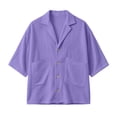 thumbnail image 4 of Men's Cuban Camp Collar Short Sleeve Button Down Casual Summer Beach Shirt with Pockets, 4 of 8