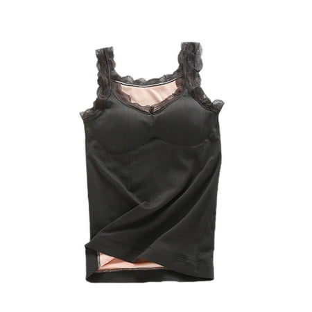 MSJUHEG Underwear Women Womens panties Women Thermal Vest Underwear Sleeveless Waistcoat Tank Top Winter Warm Plus Size panties D One Size
