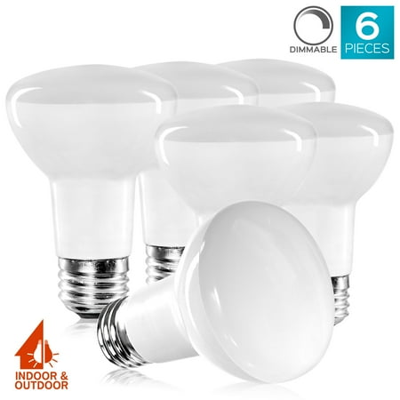 6 pack br20 led bulb luxrite 45w equivalent 6500k daylight white
