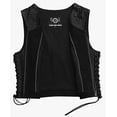 thumbnail image 5 of True Element Women's Fitted Side Laced Leather Vest with Zip Front Closure (Black, Small), 5 of 5