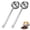 Silver, variant on Bxaolu 2Pcs Coffee Scoop Spoon - 1 & 2 Tbsp Tablespoon 15/30ML 304 Stainless Steel Long Handle Measuring Spoons for Ground Coffee, Loose Tea and Powder, Silver