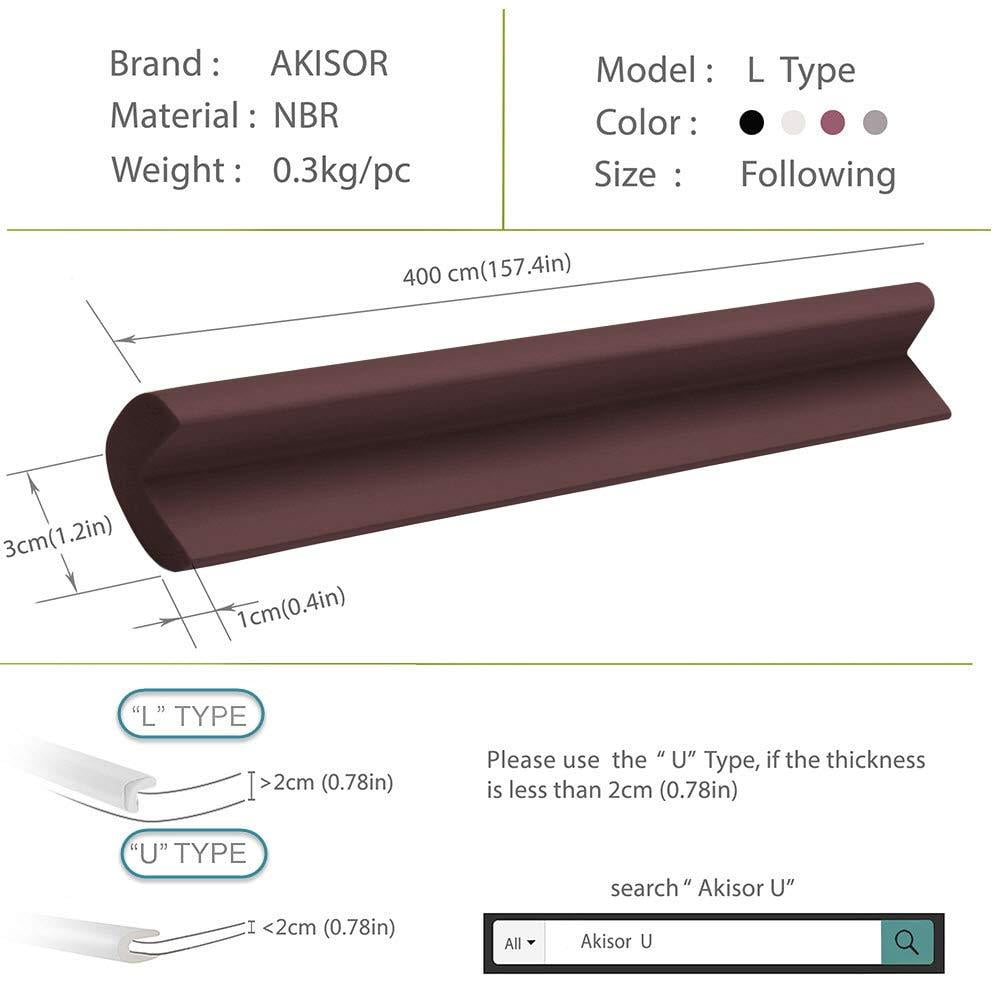 Akisor Corner and Edge Guards - 14ft (4.3m) [ 13ft Edge Cushion + 8 Corner Cushion ] Premium Childproofing Protector,Child Safety