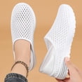 thumbnail image 2 of Rokment Womens Mens Walking Mules Tennis Shoes Unisex Lightweight Breathable Mesh Two-Ways Convertible Backless Half Slippers Sandals White Size 7, 2 of 8