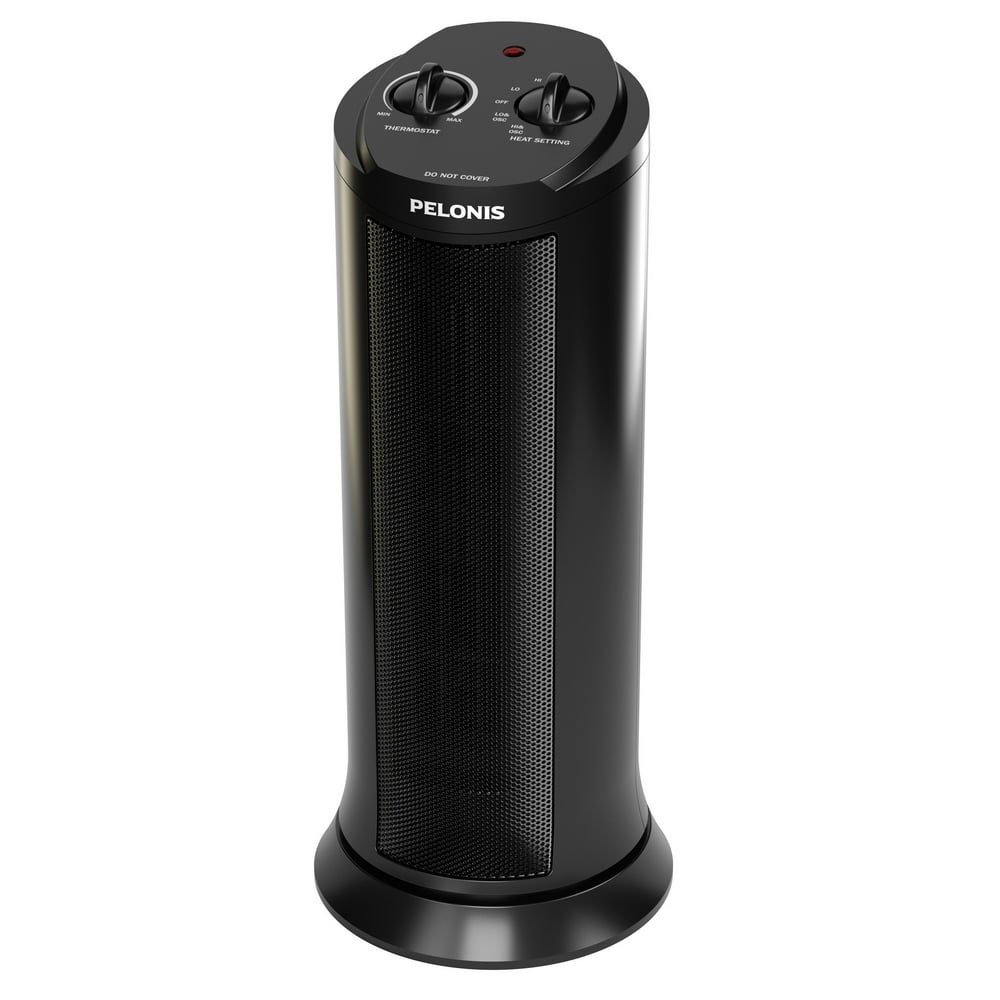 Pelonis 17" 1500W Ceramic Tower Space Heater, NTH1517L, Black