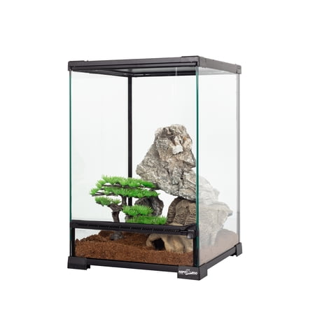 REPTI-ZOO Front Opening Tank Single Hing Door with Screen Ventilation Reptile Tropical Terrarium size 12  x 12  x 18