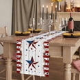 thumbnail image 2 of Table Runners 72 Inches Long Dress Scarves, Independence Day Farmhouse Kitchen Table Runner, Coffee Tablerunners, USA Flag Star Wooden Grain Striped 14x72 Inch, 2 of 9