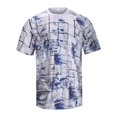 thumbnail image 2 of Rggeeun Mens T-Shirts Tie-Dye Graffiti Patten Short Sleeve Crew Neck Loose Fit Soft Breathable for Summer Travel Party Comfort Tee,Gray,Xxxxl, 2 of 7
