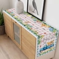 thumbnail image 4 of Blue Plaid Easter Table Runner 48 Inches Long Farmhouse Dress Scarves, Truck Spring Floral Bunny Animals Dining Tablerunner for Coffee Table/Kitchen Island/Party Décor, 13" x 48", 4 of 8