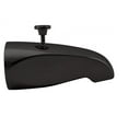 thumbnail image 4 of Westbrass D3112-62 5-1/2" Reach Brass Tub Spout with Rear Diverter, Matte Black, 4 of 7