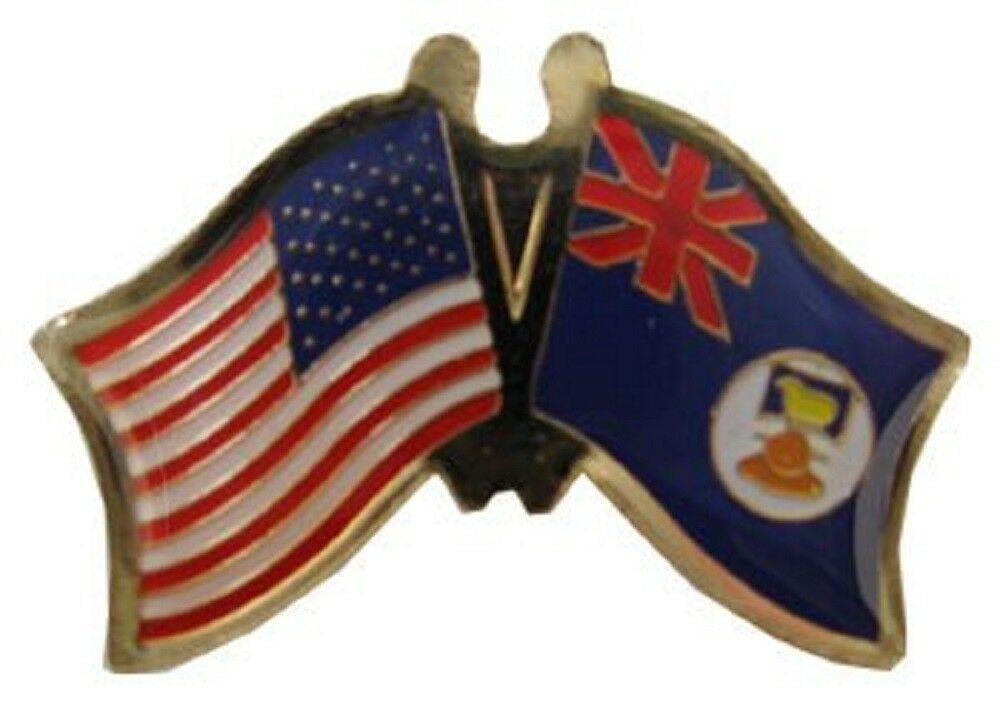 USA American Falkland Island Friendship Flag Bike Motorcycle Hat Cap lapel Pin 