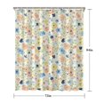 thumbnail image 5 of Pioneer Flower Floral Print Pattern Shower Curtain 72"x84", Bathroom Decorative Shower Curtain Set with 12 Hooks, Waterproof Washable, 5 of 6